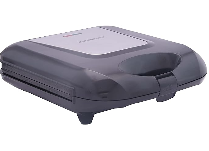 SANDWICH MAKER WITH GRILL PLATE COLOR: BLACK