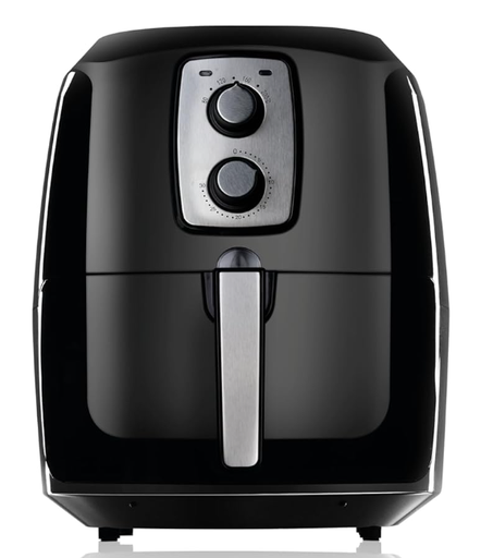 [AL7200] BLACK AIR FRYER WITH TIMER 6L WATT:1800