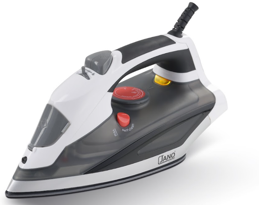 [E05217] STEAM IRON TEFLON COATING PLATE  WATT :2200 COLOR: BLACK White JANO